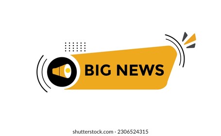 Plantillas de banners web de botón de noticias importantes. Ilustración vectorial