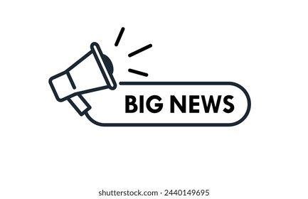 Big news design logo template illustration