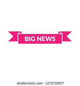 big news sign, emblem, label, badge,sticker. big news paper origami speech bubble. big news tag. big news banner. Designed for your web site design, logo, app, UI - 