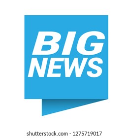big news sign, emblem, label, badge,sticker. big news paper origami speech bubble. big news tag. big news banner. Designed for your web site design, logo, app, UI -   