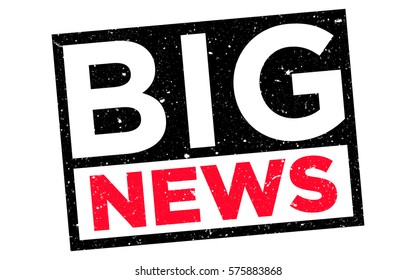 Big News vector stamp. Grunge red and black rubber stamp or badge with text "BIG NEWS".