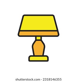 Big Night Lamp Icon Vector Illustration