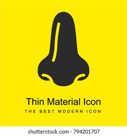 Big Nose bright yellow material minimal icon or logo design