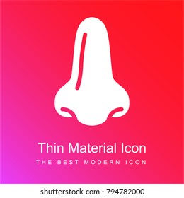 Big Nose red and pink gradient material white icon minimal design