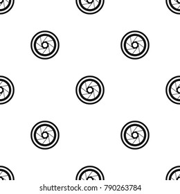 Big objective pattern repeat seamless in black color for any design. Vector geometric illustration