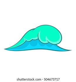 Big ocean wave icon. Cartoon illustration of big ocean wave vector icon for web