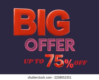 Big offer up to 75 present off