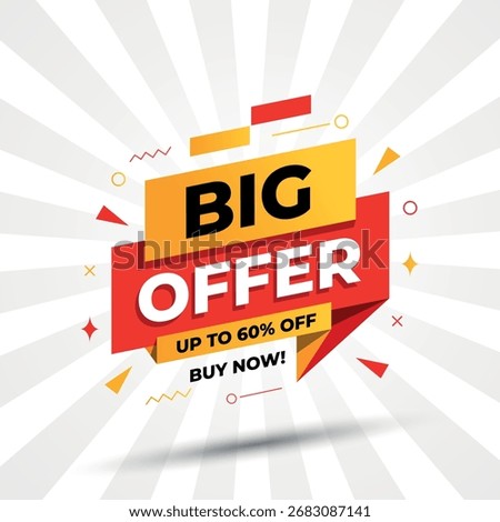 Big Offer Banner Up to 60 Off Buy Now
