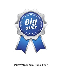 Big Offer Blue Vector Icon Design