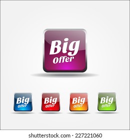 Big Offer Colorful Vector Icon Design