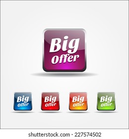 Big Offer Colorful Vector Icon Design