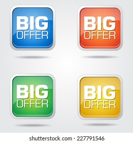 Big Offer Colorful Vector Icon Design