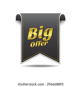 Big Offer golden Vector Icon Design