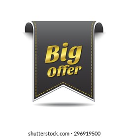 Big Offer golden Vector Icon Design