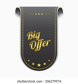Big Offer golden Vector Icon Design