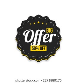 Big Offer Label Vector Illustration
