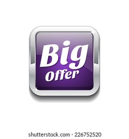 Big Offer Purple Vector Icon Button