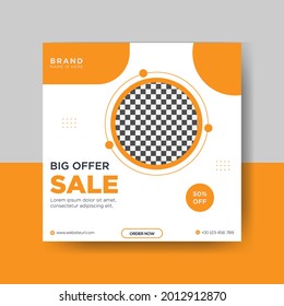 
Big offer sale social media post or banner design template
