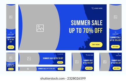 Big offer set of web banner template design for social media posts, fully customizable vector illustrator eps 10 file format