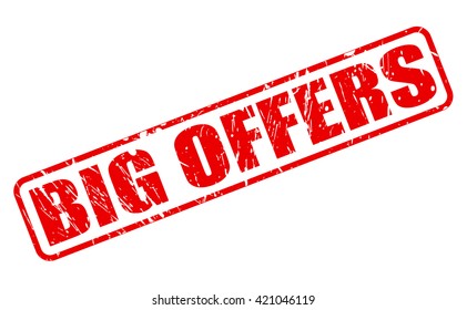 BIG OFFERS red stamp text on white