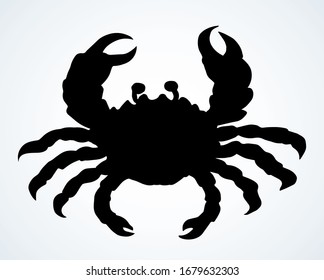Big old healthy decapod crawl on light sand. Dark ink hand drawn health cook lobster emblem insignia pictogram design in retro art contour engrave print style on paper text space. Closeup top view