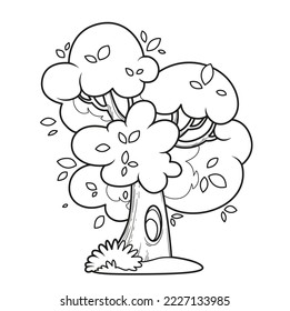 Line Art Forest Glade Toadstool Large Stock Vector (Royalty Free ...