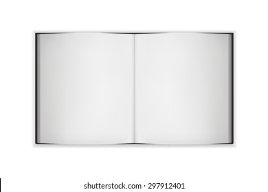 big open blank book, vector