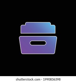 Big Open Folder blue gradient vector icon