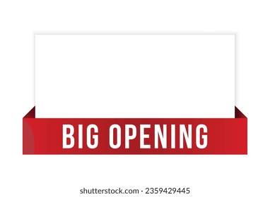 big opening banner design. big opening icon. Flat style vector illustration.