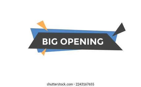 Big opening button web banner templates. Vector Illustration
