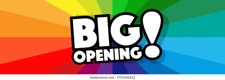 Big opening on radial stripes background