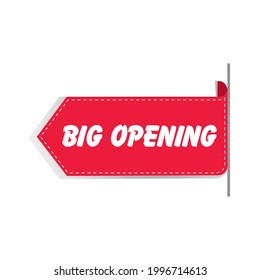 big opening sticker coronavirus quarantine is over advertising campaign concept