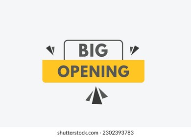 Big Opening text Button. Big Opening Sign Icon Label Sticker Web Buttons