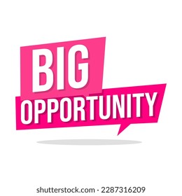Big opportunity dreams business job employment label icon design vector
