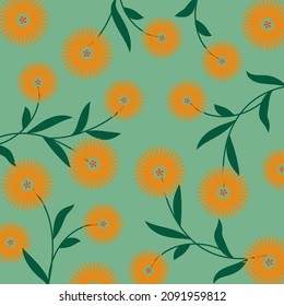 Große orangefarbene Blumen - Vektorgrafik