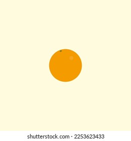 Big orange on a light background