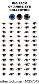 BIG PACK OF ANIME MANGA EYE COLLECTION VECTOR