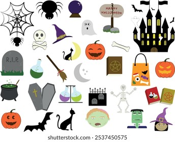 big pack of full color halloween designs