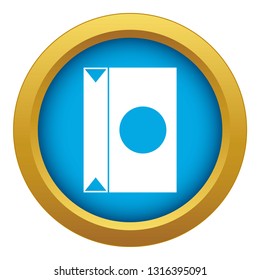 Big package icon blue vector isolated on white background for any design