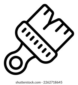 Big painter brush icon outline vector. Art studio. Painting design