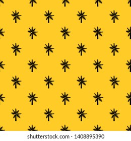 Big palm tree pattern seamless vector repeat geometric yellow for any design