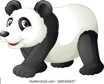 Big Panda Illustration Wild Cartoon Animals Stock Vector (Royalty Free ...