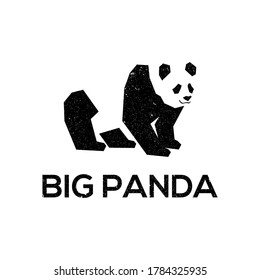 Big panda Logo designs template. best for logo design on your website, on T-shirts, business cards, social media, label