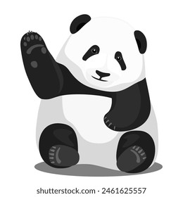 The big panda is a rare animal listed in the Red Book