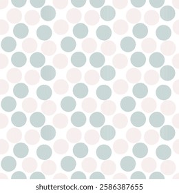Big pastel seamless polka dots pattern. Trendy pastel abstract hand drawn circles. EPS vector illustration