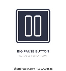 big pause button icon on white background. Simple element illustration from Multimedia concept. big pause button icon symbol design.