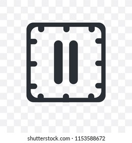 Big Pause Button vector icon isolated on transparent background, Big Pause Button logo concept
