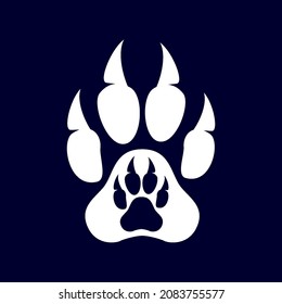 Big Paw with a Small Paw Inside, and Claws on Black Background