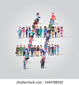 big people crowd gathering in shape of number sign or hashtag symbol social media and community concept different occupation employees group standing together full length