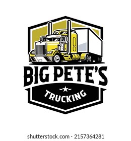 Big Pete Trucking Emblem Logo Premium Stock Vector (royalty Free 